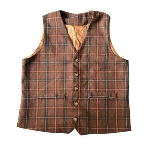 Vintage Plaid Waistcoat